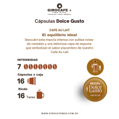 Cafe Au Lait - Caja X 16 Cápsulas Dolce Gusto en internet