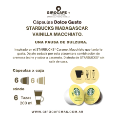 Madagascar Vainilla Latte Macchiato x 12 Cápsulas Sueltas - STARBUCKS DOLCE GUSTO. - comprar online