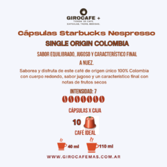 Colombia x 10 Cápsulas Nespresso - Starbucks. - comprar online