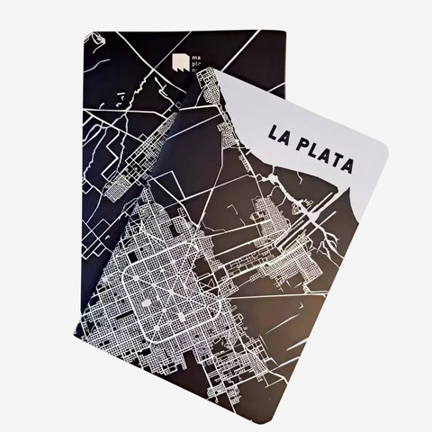 Libreta A5 La Plata - celeste y negro - comprar online