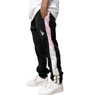 Calça Jogger Tactel Brothers Preto/Rosa