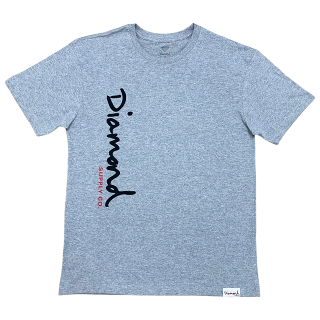 Camiseta Diamond OG Script Vertical Mescla Camiseta Diamond OG Script Vertical Mescla