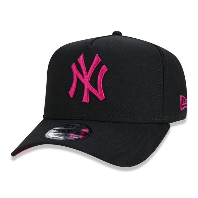 Boné New Era NY Yankees Preto/Rosa