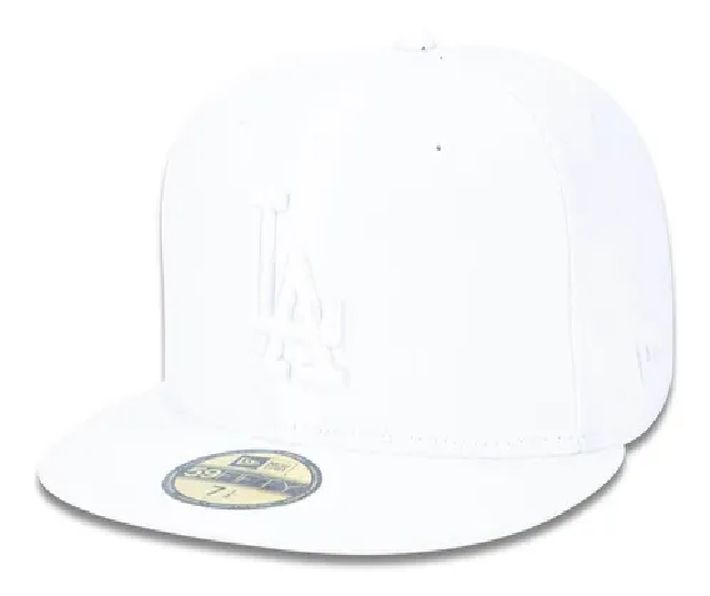 Boné New Era Aba Reta LA Dodgers Branco Boné New Era Aba Reta LA Dodgers Branco