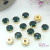 Chaton Engrampado Redondo 10mm de Acrílico Base Dourado - loja online