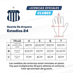 Guante De Arquero Estadios 24 Talleres | LICENCIA CLUBES®  - comprar online