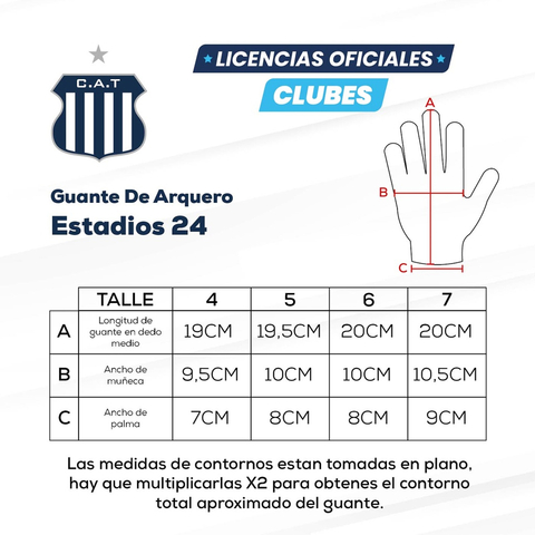 Guante De Arquero Estadios 24 Talleres | LICENCIA CLUBES® 