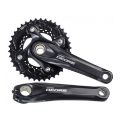 Plato Palanca Doble Shimano Deore Hollowtech M617 + Caja Pedalera.