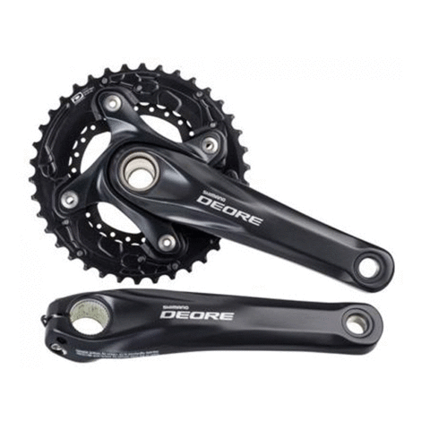 Plato Palanca Doble Shimano Deore Hollowtech M617 + Caja Pedalera.