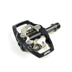 Pedal Mtb Con Traba Awa Md1a Eje Cnc Cromo Spd Compatible Con Rodamiento Roulemans Sellado