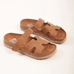 Imagen de Sandalia Chatita Mujer de Cuero con Doble Faja