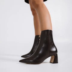 Bota Mujer Corta de Cuero - SC STORE CALZADOS