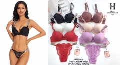 Conjunto De Encaje Floreado Strass Love Secret Heat Underwear