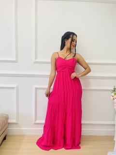 Vestido pré wedding longo pink - comprar online