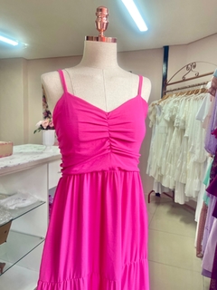 Vestido pré wedding longo pink na internet