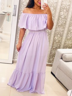 Vestido longo fúcsia Sophie - comprar online