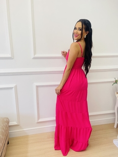 Vestido pré wedding longo pink