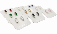 Aros de Plata con Piedra Rectangular