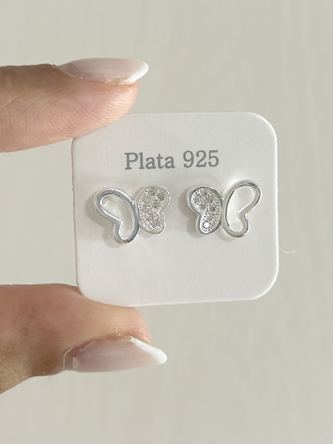Aros Mariposa c/piedra