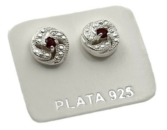 Aros de Plata 925 c/ Piedras AP501 - tienda online