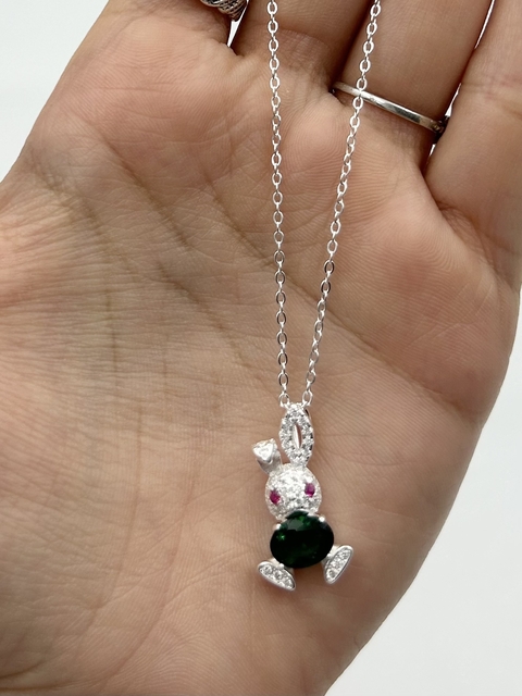 Conjunto Plata 925 Italiana Conejo