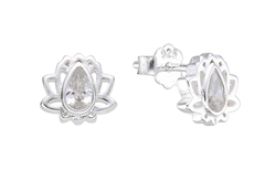 Aros Flor de Loto c/ Cubic