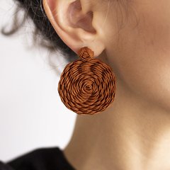 Aros Maxi Rococó - Crudo y Negro - comprar online