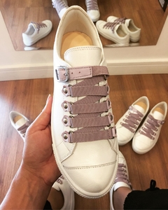 Tênis slim fly couro - lavanda - comprar online