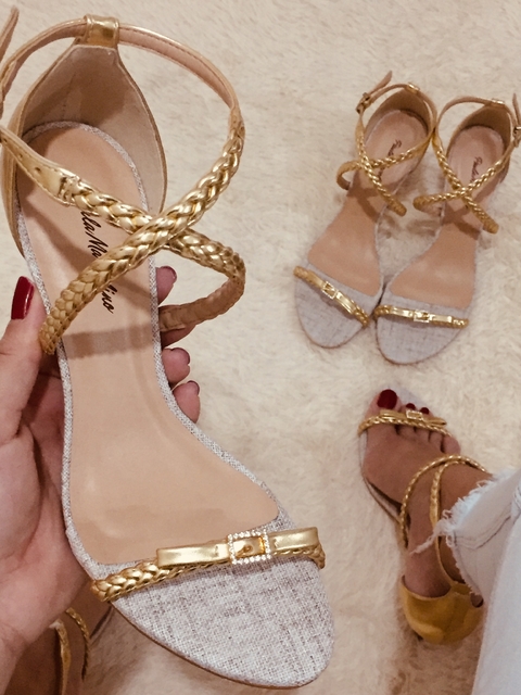 Sandália Dourada Natural Vibes