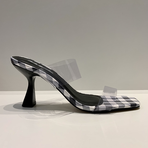 Tamanco vinil xadrez