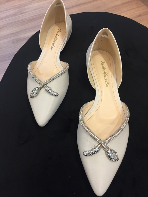 Sapatilha em couro legítimo