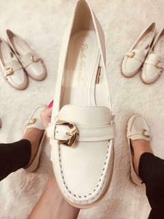 Mocassim Offwhite em Couro - loja online