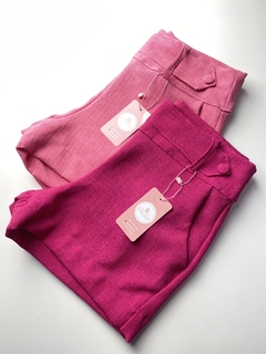 Short em Linho Pink Tamanho M