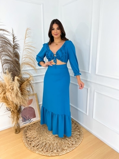 conjunto longo azul