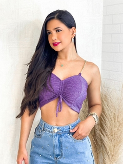 Cropped com bojo Lurex