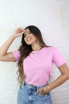 Tshirt Básica Rosa Bebê