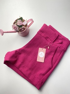 Short em Linho Pink Tamanho P - comprar online
