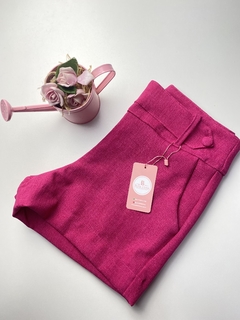 Short em Linho Pink Tamanho M - comprar online