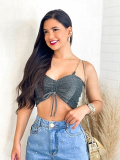 Cropped com bojo Lurex