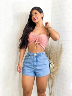 Cropped com bojo Lurex