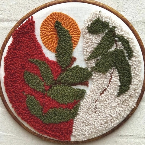 KIT de proyecto Punch Needle Tonos Tierra