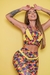 FUSO EMPINA BUMBUM ROSAS COM TIRA AMARELA
