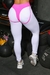 CALÇA SCULPTBUM BRANCA COM PINK NEON