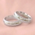 Alianças Compromisso Ouro E Prata Diamantadas 6mm 10g Filete Lateral - comprar online