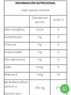 Ajo Negro Antioxidante presión arterial Natier 50 capsualas - comprar online