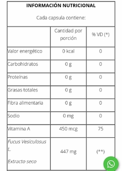 Fucus Estimulante y Energizante Natural Natier 50 Capsulas - comprar online