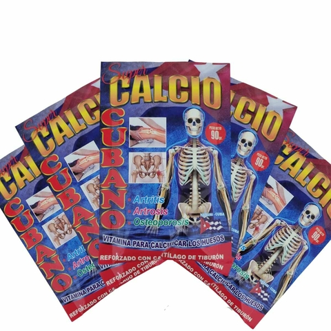 Pack X5 Calcio Cubano Complemento Nutricional en Polvo Huesos fuertes