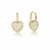 Brinco argola 2 em 1 pingente coração. Banhado a ouro 18k. - comprar online