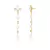 Brinco pêndulo pérola. Banhado a ouro 18k. - comprar online
