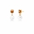 Brinco pêndulo cristal com pérola. Banhado a ouro 18k. - comprar online